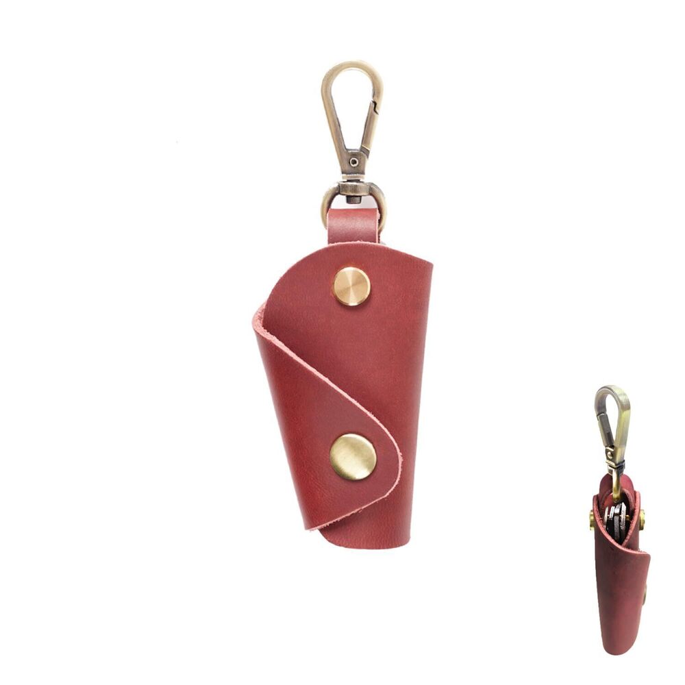 9798 Leather Key Organizer Key Holder with Keychain Leather Car Key Cover